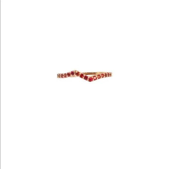 Natural 🌈 Color Sapphire Wavy 14K Stackable Rings - Picture 2 of 8